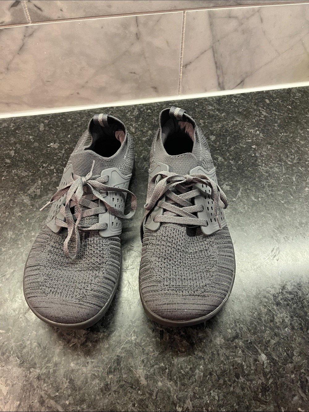 Men's Grey Knit Lightweight WHITIN Lace-Up Sneakers